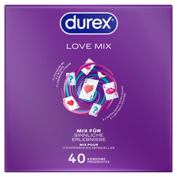 Kondome "Love Mix" Naturkautschuklatex - (56 mm/40 Stk.) von Durex