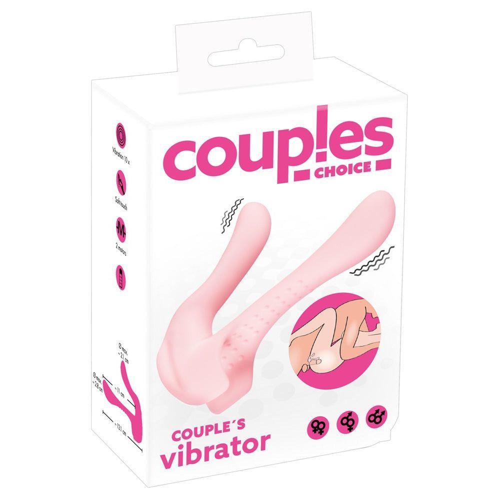 Paarvibrator "Couple's Vibrator" aus Silikon - 13.1 cm (rosa) - loveiu.ch