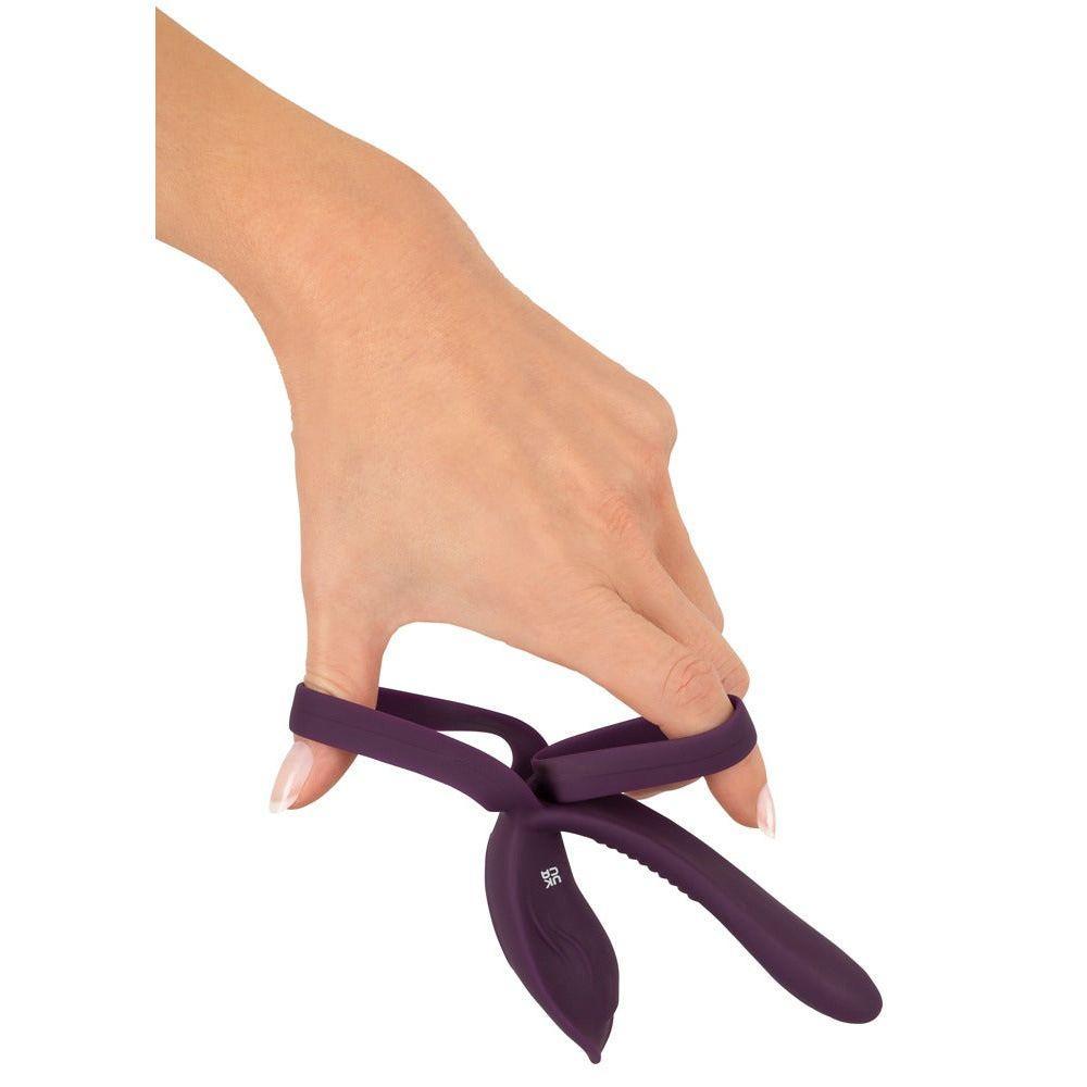 Paarvibrator "RC Couples Vibrator 2" aus Silikon - mit Klitorisreizer 10.2 cm (violett) - loveiu.ch