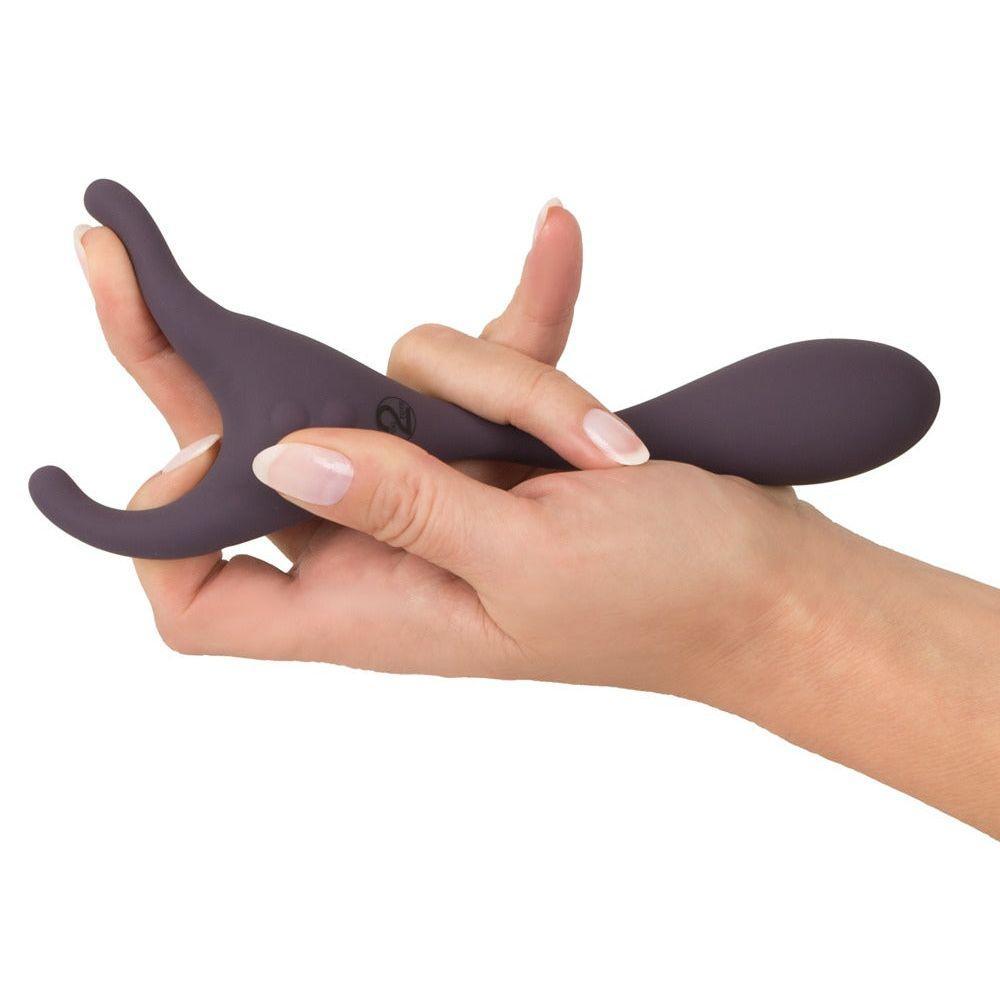 Paarvibrator "Remote Controlled" aus Silikon - mit Fernbedienung 18.5 cm (violett) - loveiu.ch