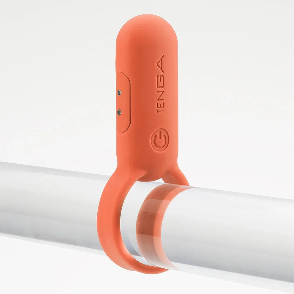 Orange Tenga Vibrator-Ring für Penis, diskret & wasserdicht, ideal für Paare