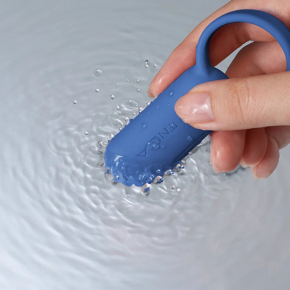 Blauer wasserdichter Vibrator mit Griff, ideal für das Liebesleben
