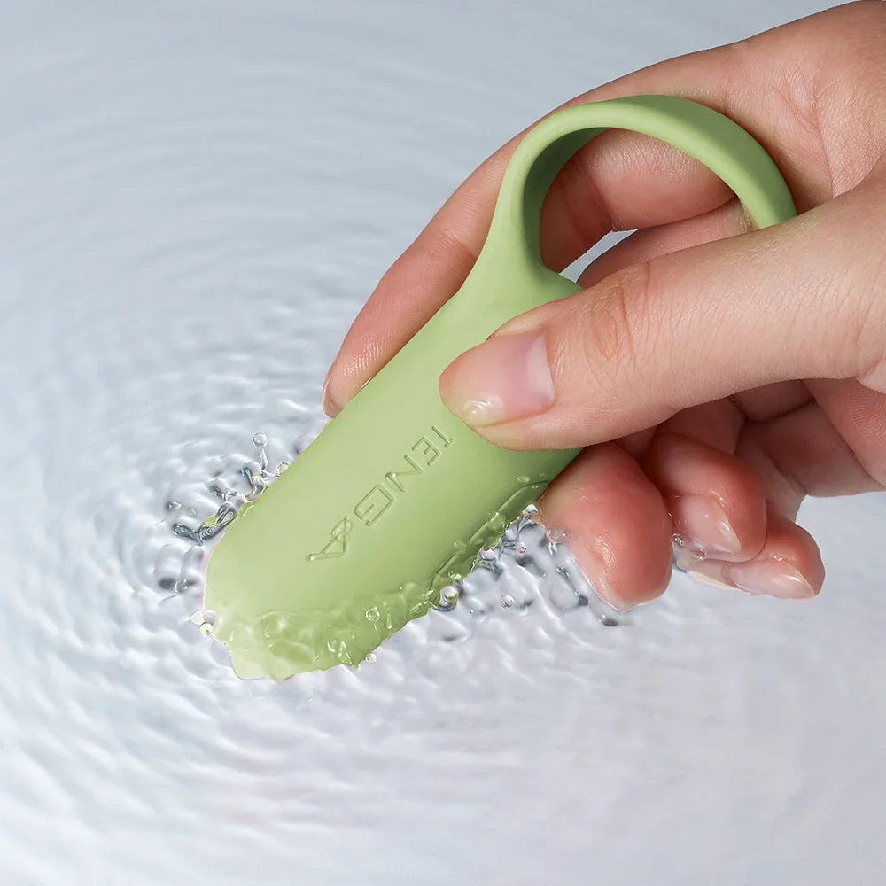 Grüner Tenga Vibrator mit Griff, wasserdicht, für intime Momente