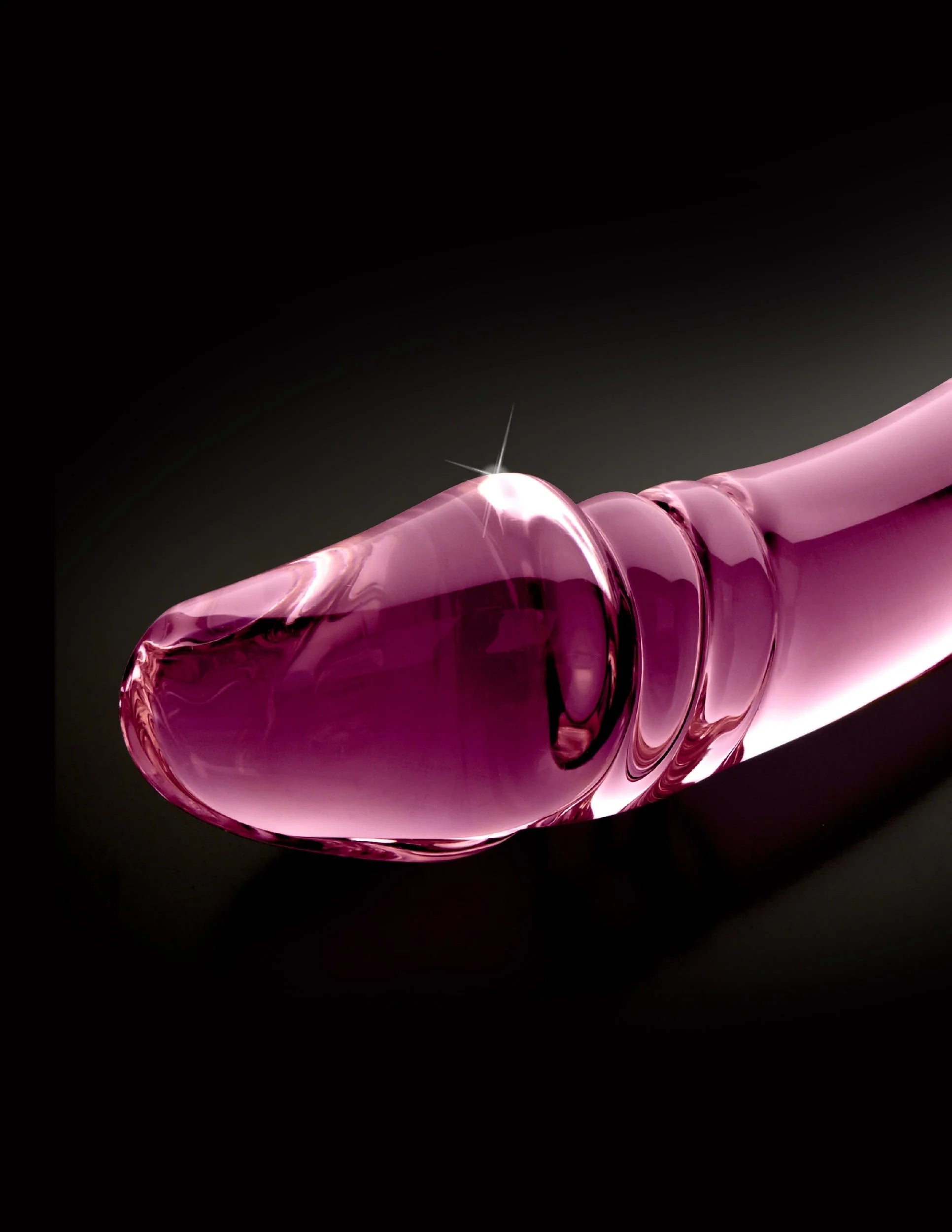 Glasdildo "No. 57" mit Reizstruktur - handgefertigt 23 cm (pink)