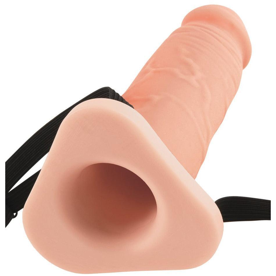 Penishülle "Hollow Extension" aus Silikon - geadert (hautfarben hell) - loveiu.ch