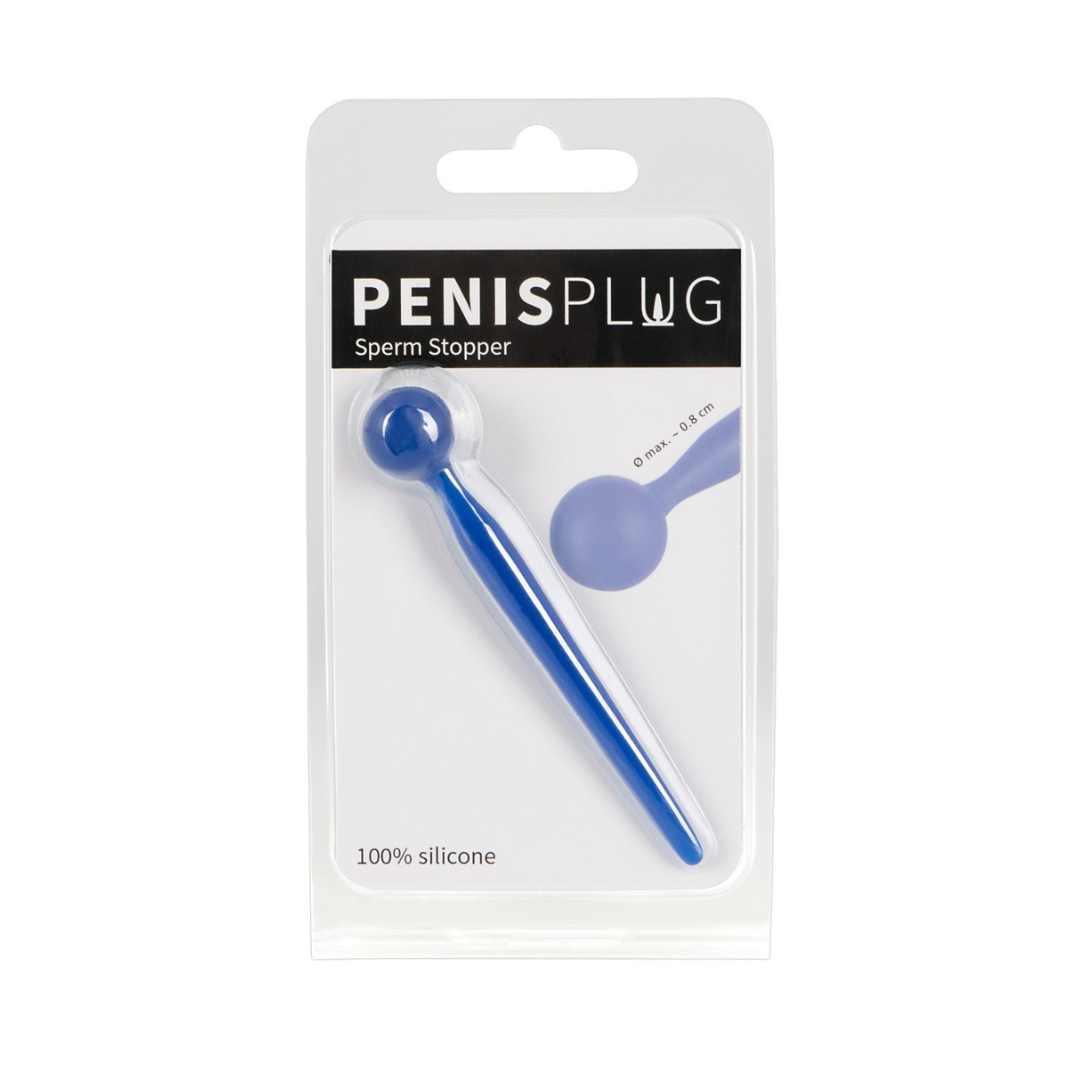Penisplug "Sperma Stopper" aus Silikon - Ø 0.8 cm (blau) - loveiu.ch