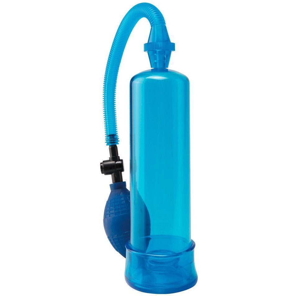 Penispumpe "Beginner’s Power Pump" - mit handlichem Pumpball & Sicherheitsventil (blau) - loveiu.ch