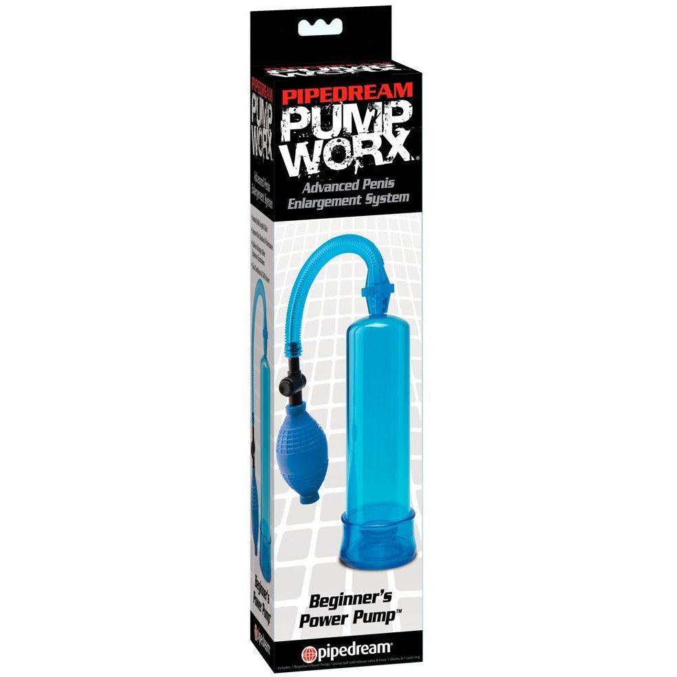 Penispumpe "Beginner’s Power Pump" - mit handlichem Pumpball & Sicherheitsventil (blau) - loveiu.ch