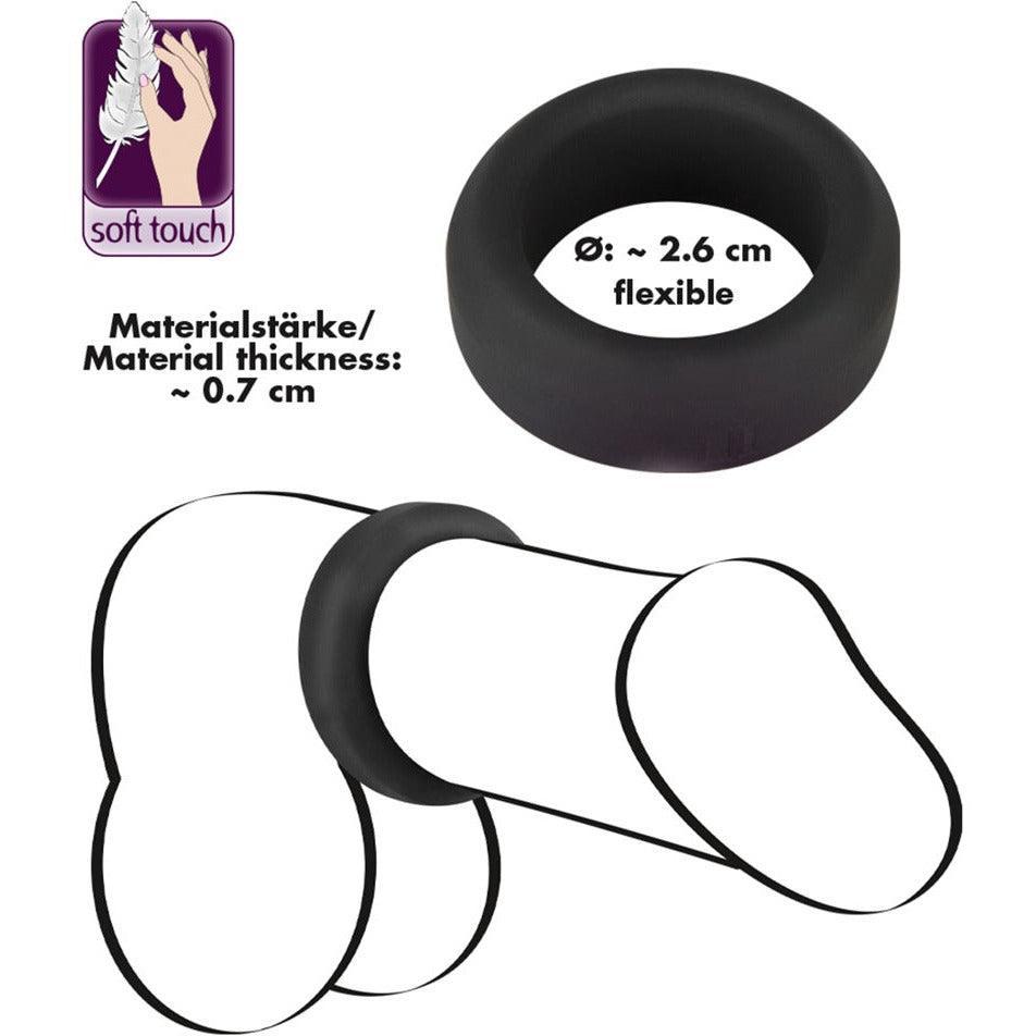Penisring aus Silikon Ø 2.6 cm (schwarz) - loveiu.ch