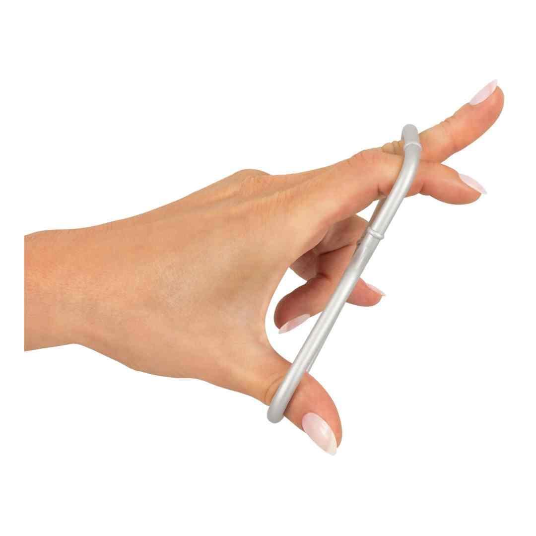 Penisring "cock and ball" aus Silikon - Ø 4 cm (Silber) - loveiu.ch