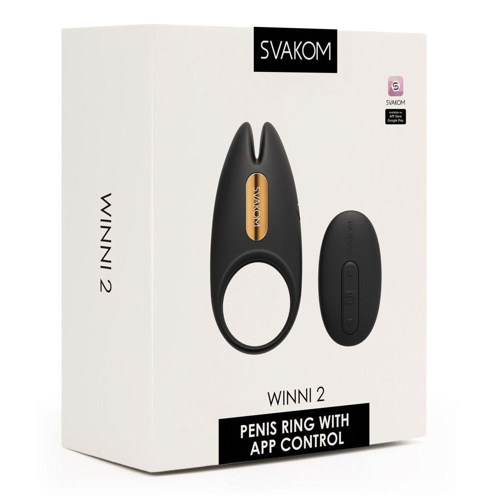 Penisring "Winni 2" aus Silikon - mit Fernbedienung Ø 3 cm (schwarz) - loveiu.ch