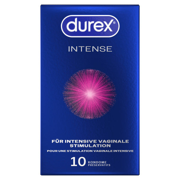Préservatifs "Intense Orgasmic" avec arôme de menthe et surface nubby (Ø 56 mm/10 pièces) de Durex