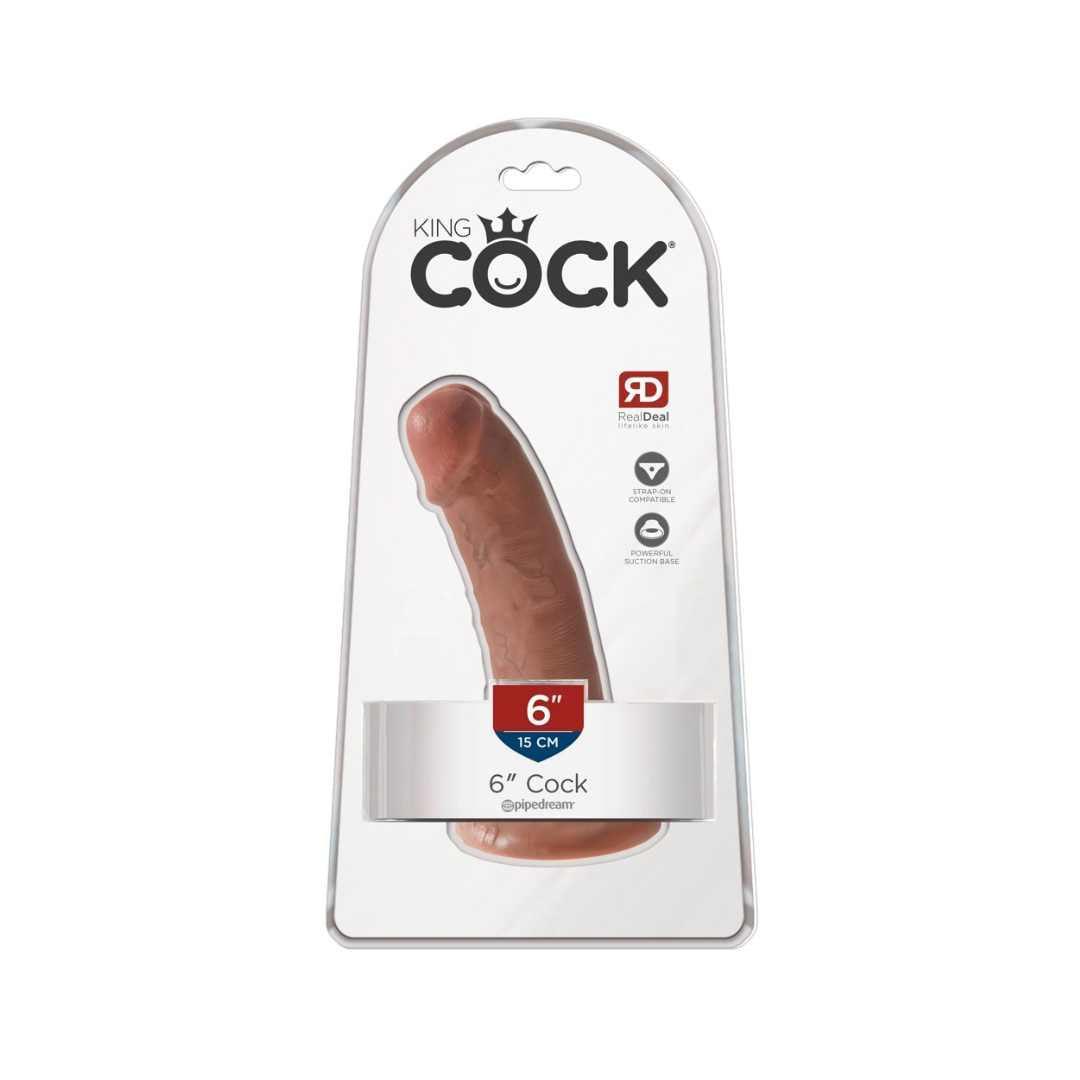 Realistischer Dildo mit Saugfuss - 17 cm (braun) - loveiu.ch