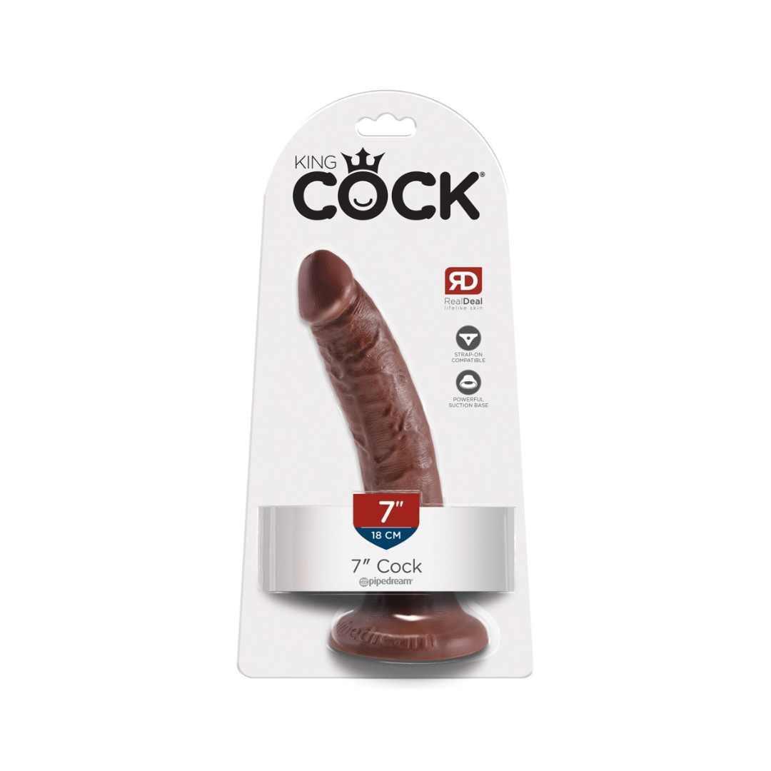 Realistischer Dildo mit Saugfuss - 20.5 cm (braun) - loveiu.ch
