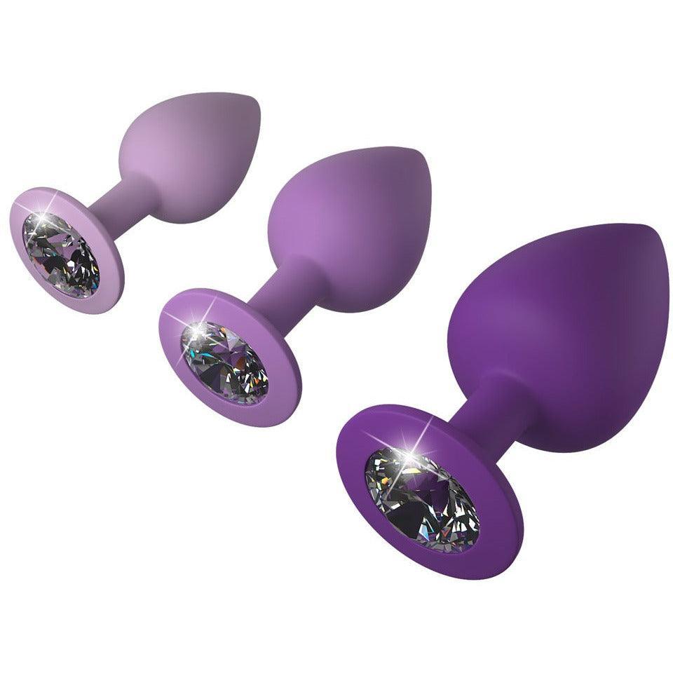 Analplugs "Trainer" aus Silikon Soft-Touch-Textur - konisch im 3er Set (violett) - loveiu.ch