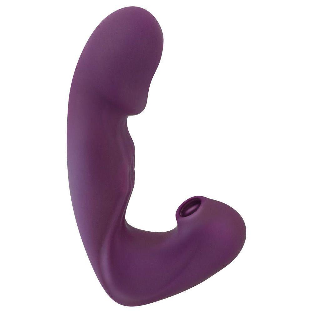 Vibrator mit Klitorissauger "4 Function" aus Silikon 18 cm (violett) - loveiu.ch