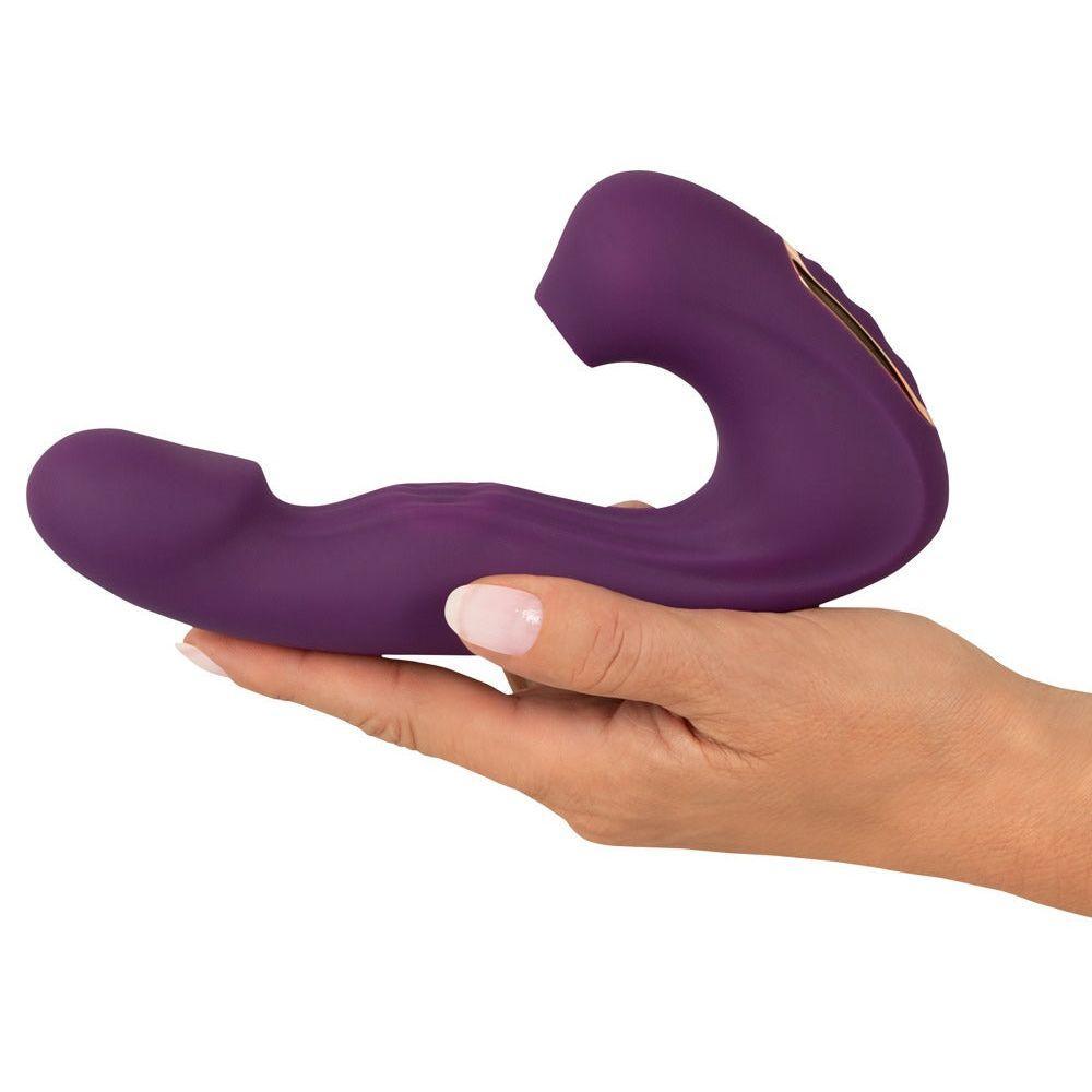 Vibrator mit Klitorissauger "4 Function" aus Silikon 18 cm (violett) - loveiu.ch