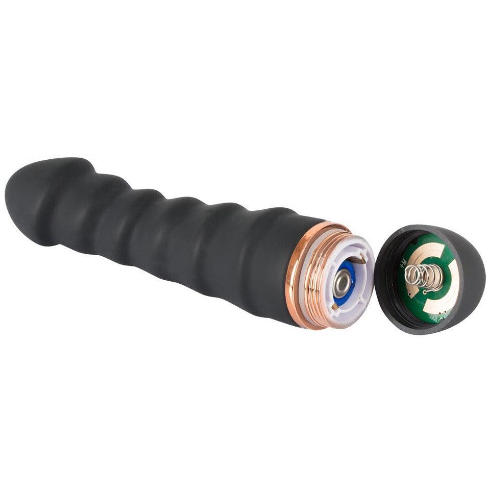 Vibrator "Bendy" aus Silikon - mit Reizrippen 16.5 cm (schwarz) - loveiu.ch