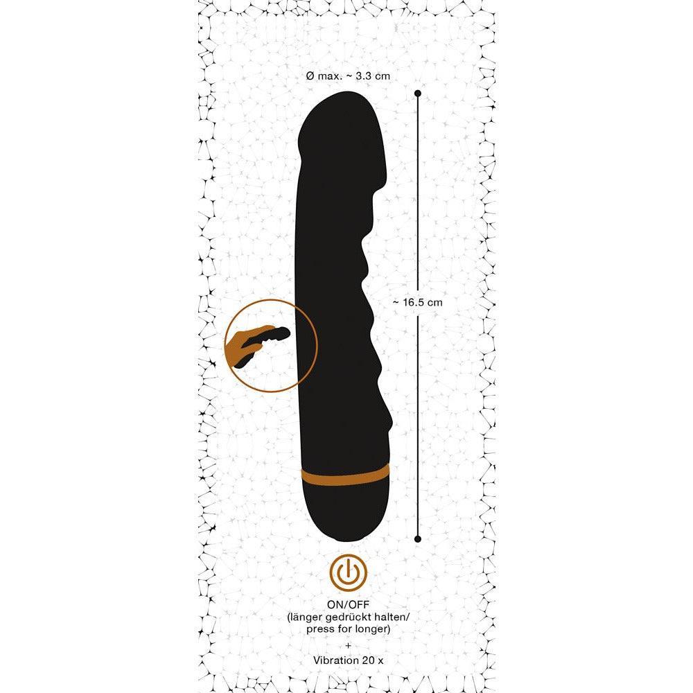 Vibrator "Bendy" aus Silikon - mit Reizrippen 16.5 cm (schwarz) - loveiu.ch