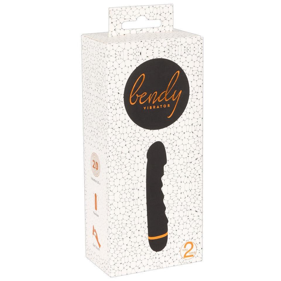 Vibrator "Bendy" aus Silikon - mit Reizrippen 16.5 cm (schwarz) - loveiu.ch