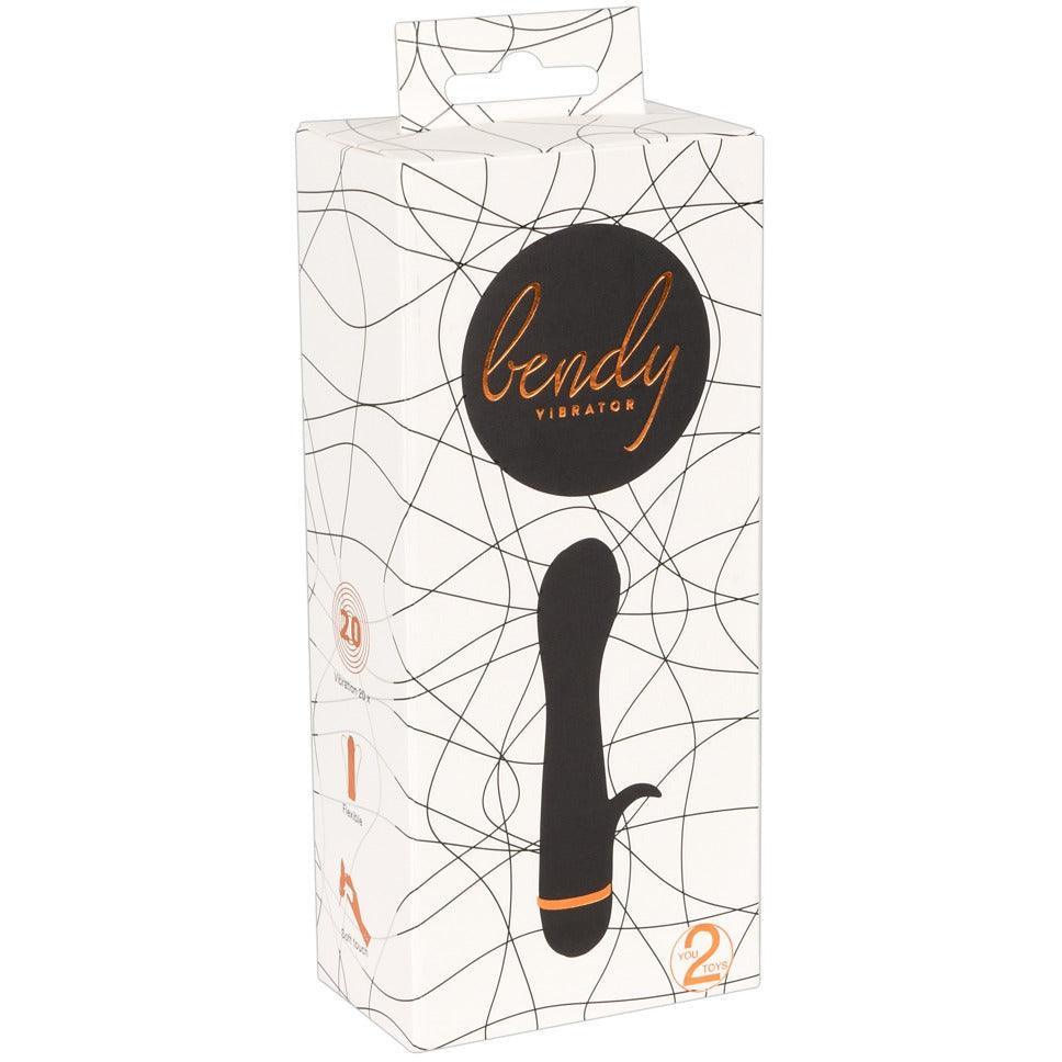 Vibrator "Tulip" aus Silikon - mit Klitorisreizer 16.4 cm (schwarz) - loveiu.ch