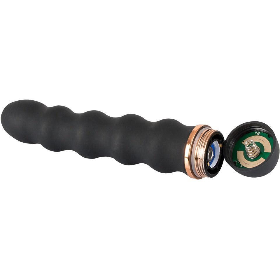 Vibrator "Bendy Wavy" aus Silikon - mit stimulierenden Reizwellen 16.5 cm (schwarz) - loveiu.ch