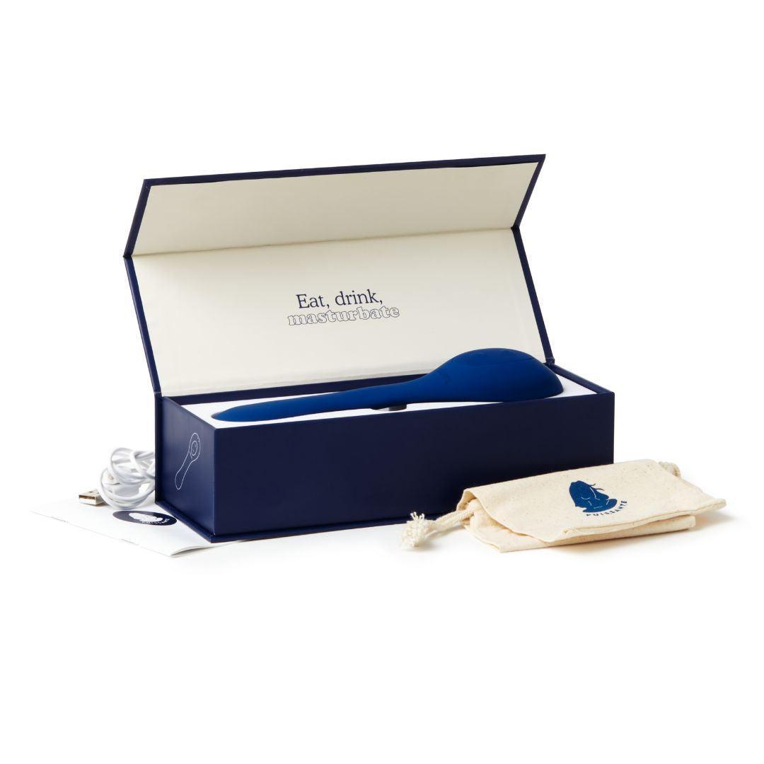 Auflegevibrator "Coco" aus medizinischem Silikon - 19 cm (blau) - loveiu.ch