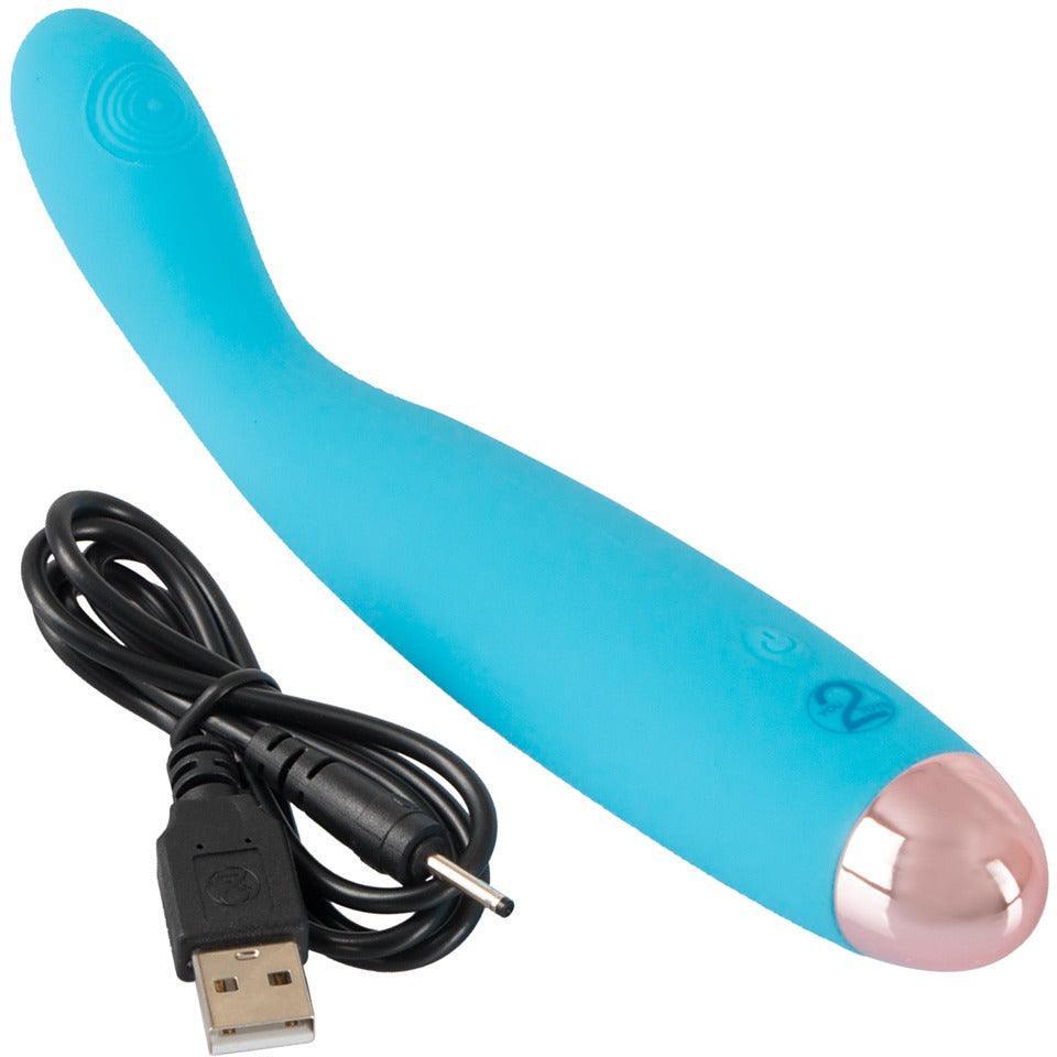 Vibrator "Cuties" aus Silikon - handlich & flexibel 18.7 cm (blau) - loveiu.ch