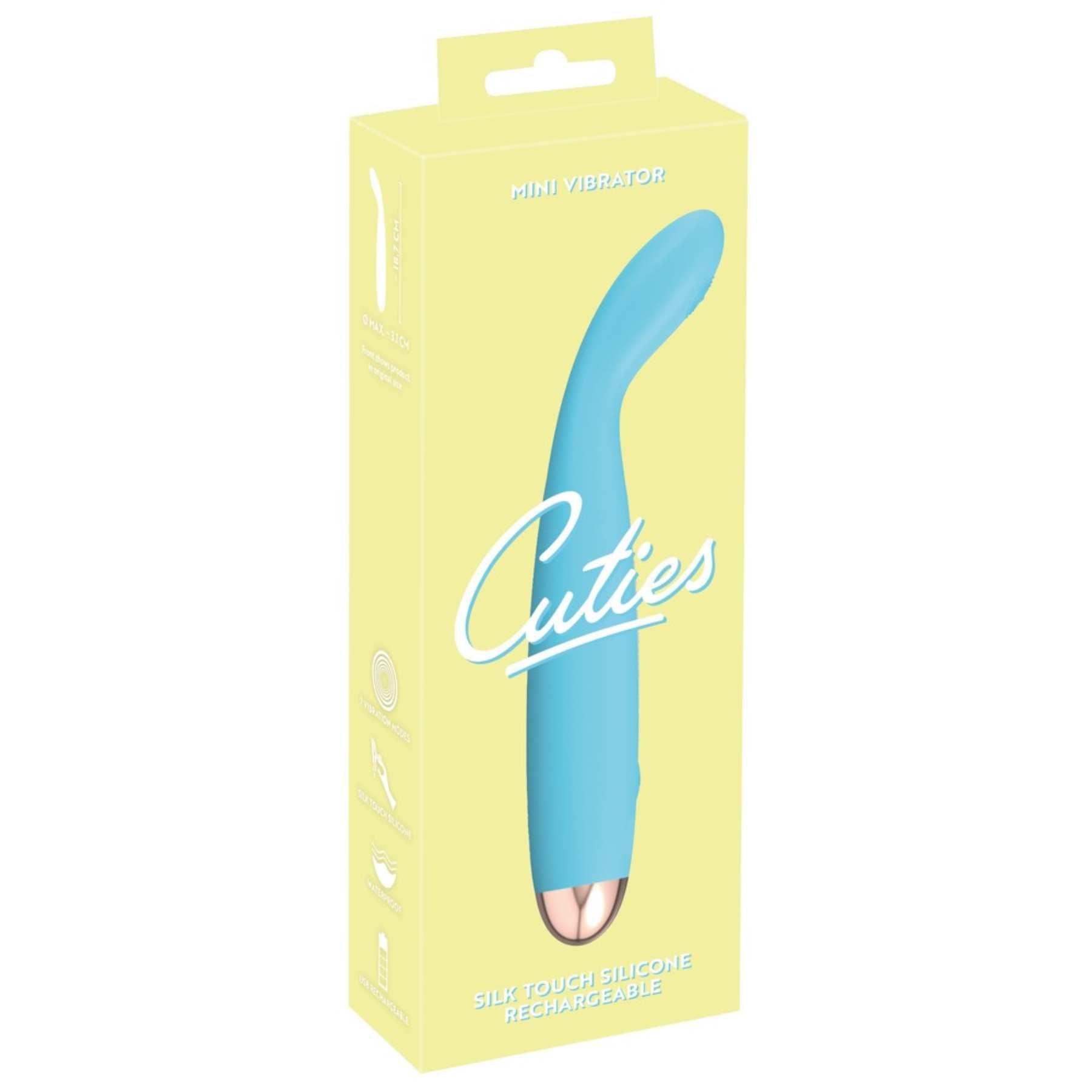 Vibrator "Cuties" aus Silikon - handlich & flexibel 18.7 cm (blau) - loveiu.ch