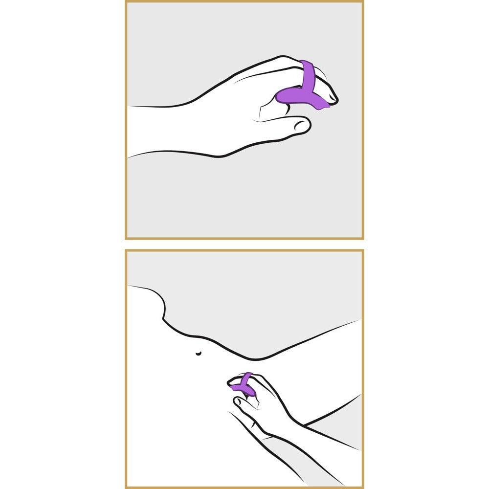 Auflegevibrator "Her Finger Vibe" aus Silikon - mit verstellbarer Schlaufe (violett) - loveiu.ch