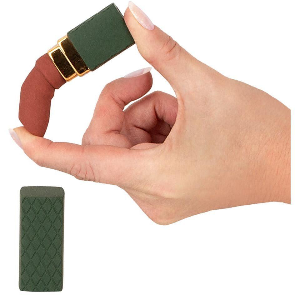 Lippenstift Vibrator "Luxurious Lipstick" aus Silikon - 8.5 cm (grün) - loveiu.ch