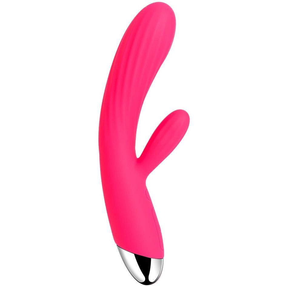 Vibrator mit Klitorisreizer "Angel" aus Silikon - 19 cm (pink) - loveiu.ch