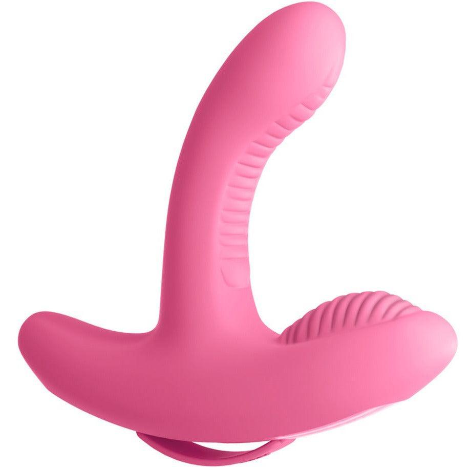G-Punkt Vibrator "Rock n’ grind" aus Silikon - doppelte Stimulation 17.2 cm (rosa) - loveiu.ch