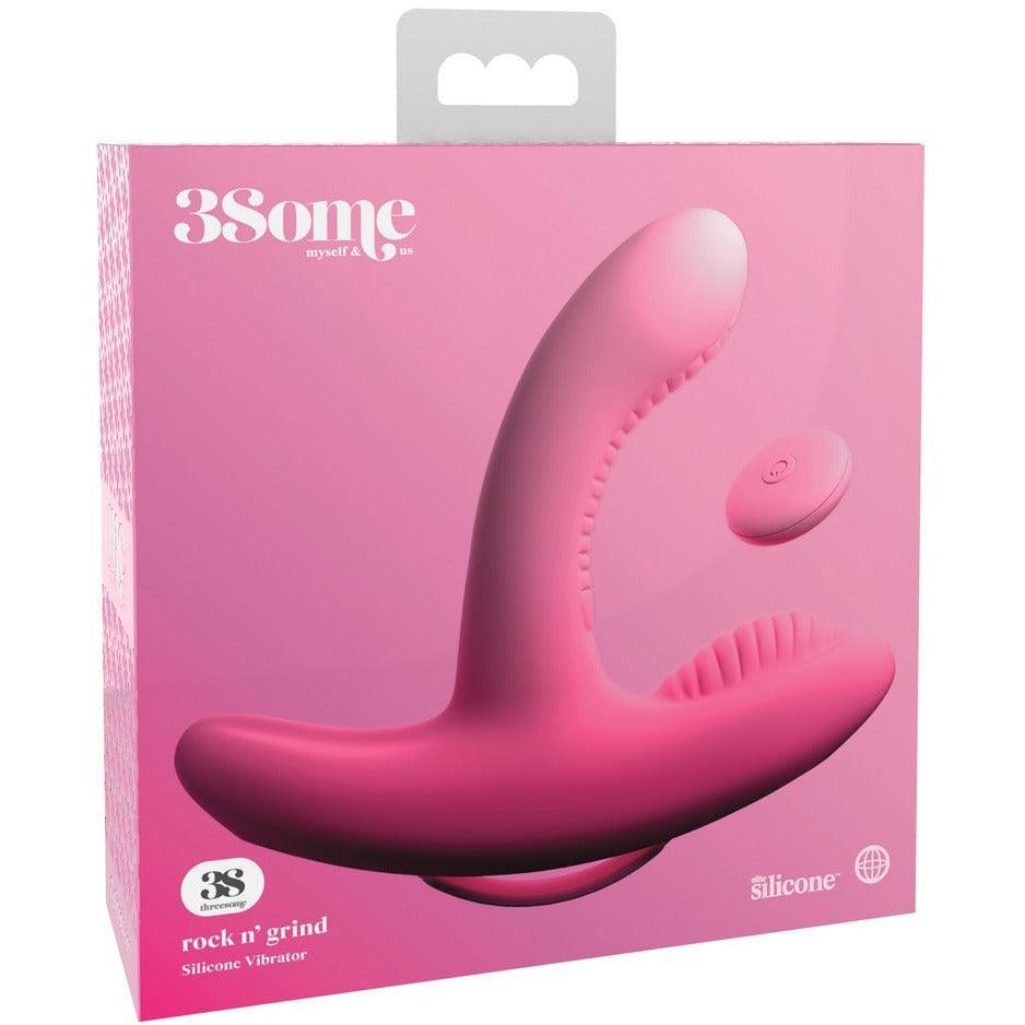 G-Punkt Vibrator "Rock n’ grind" aus Silikon - doppelte Stimulation 17.2 cm (rosa) - loveiu.ch