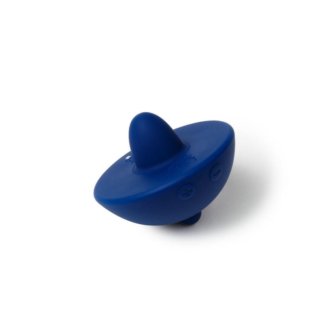Auflegevibrator "Toupie Puissante" aus medizinischem Silikon - im Spinner-Design (blau) - loveiu.ch