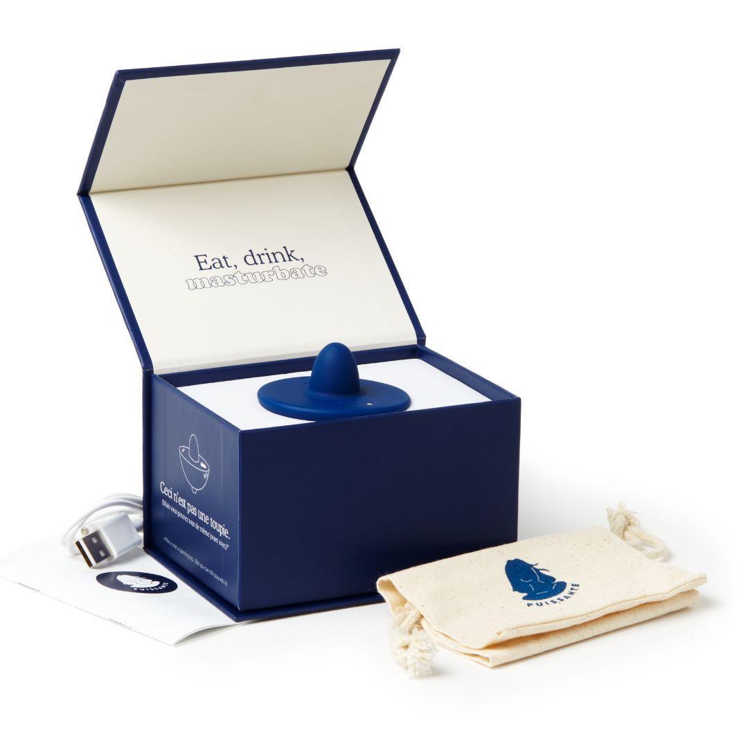 Auflegevibrator "Toupie Puissante" aus medizinischem Silikon - im Spinner-Design (blau) - loveiu.ch