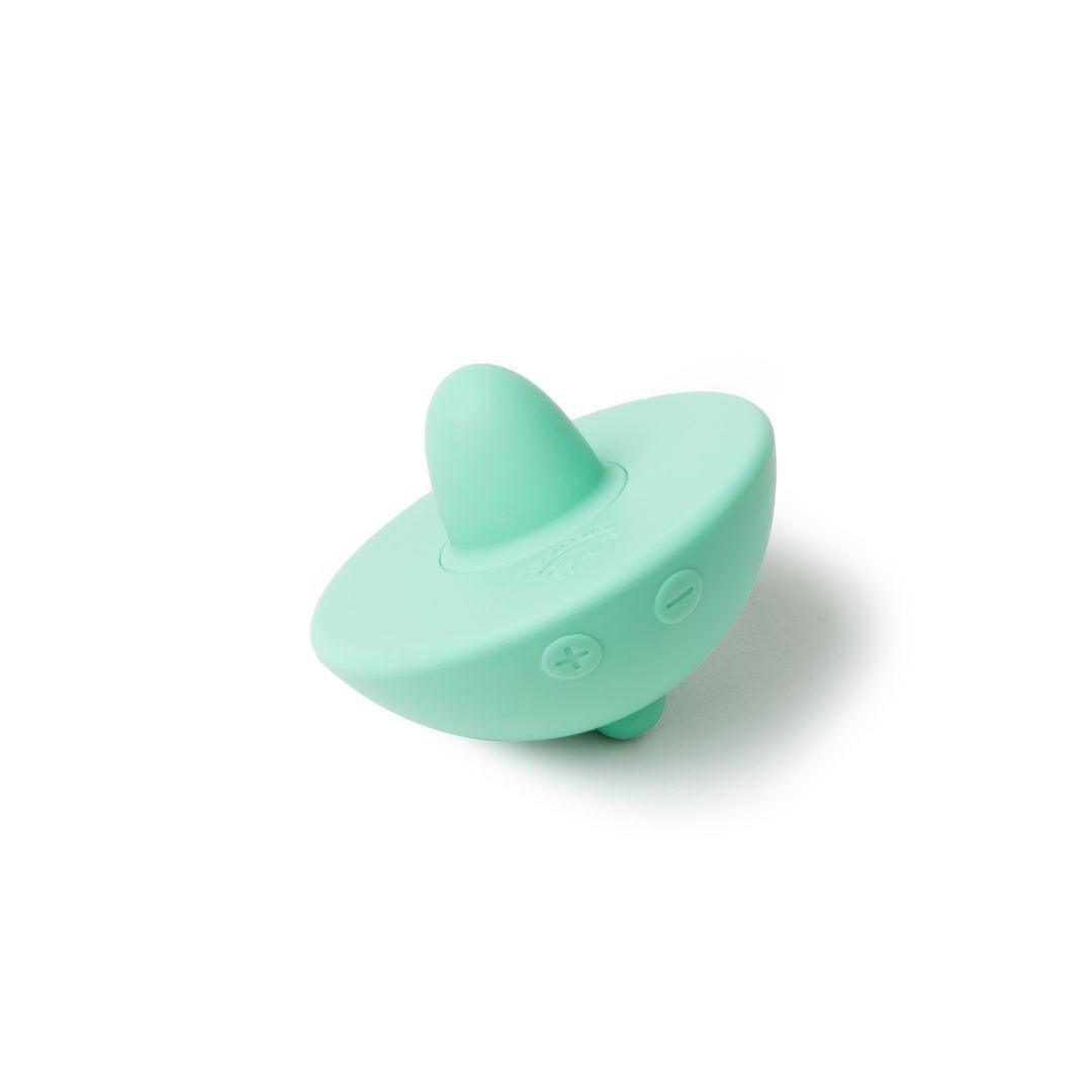 Auflegevibrator "Toupie Puissante" aus medizinischem Silikon - im Spinner-Design (türkis) - loveiu.ch