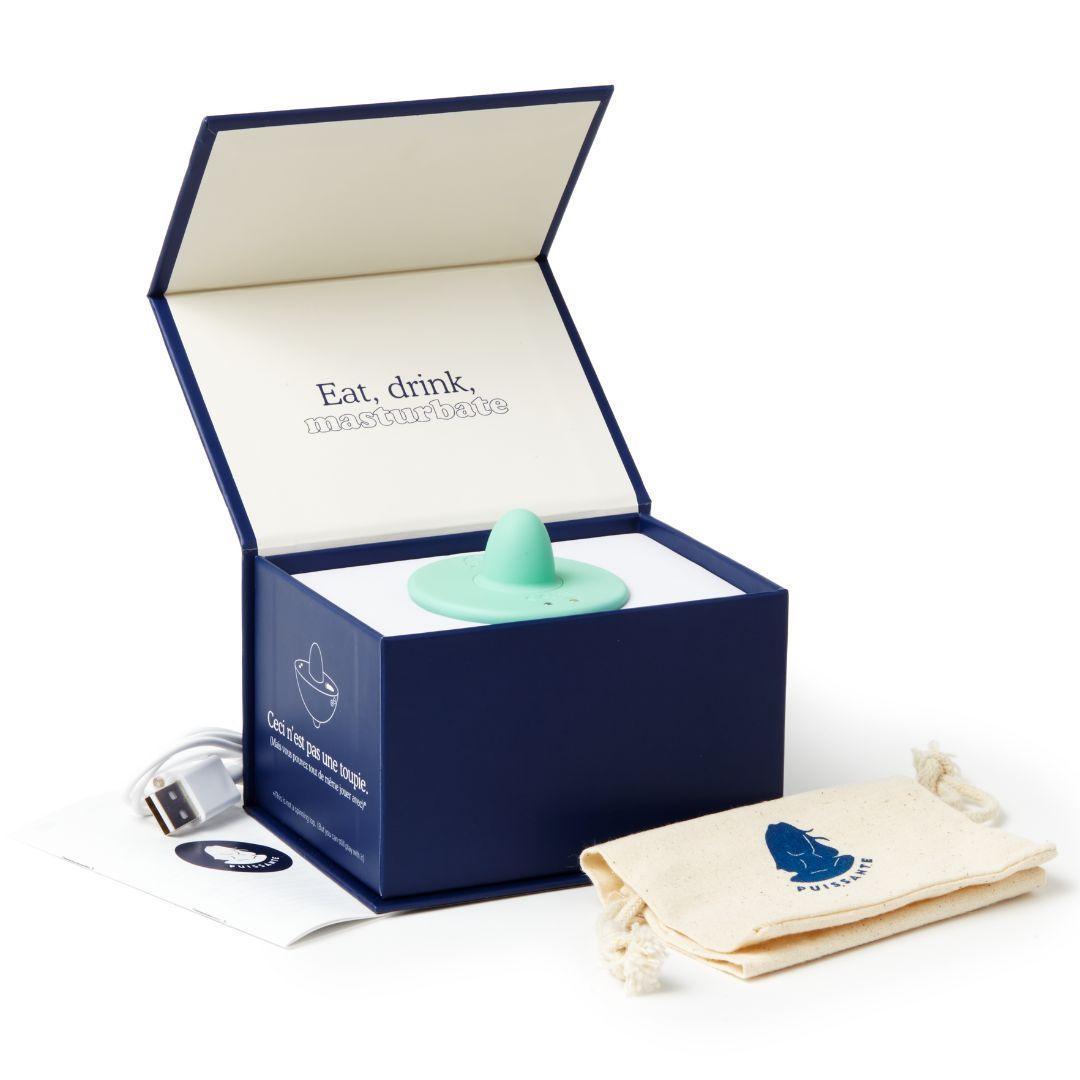 Auflegevibrator "Toupie Puissante" aus medizinischem Silikon - im Spinner-Design (türkis) - loveiu.ch