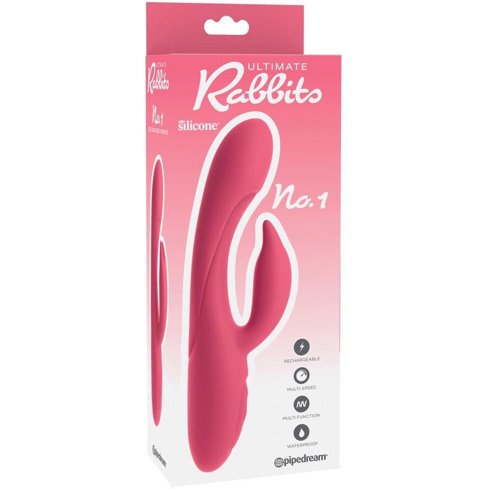Rabbitvibrator "Ultimate Rabbits No. 1" aus Silikon - G-Punkt & Klitorisreizer 21.9 cm (pink) - loveiu.ch