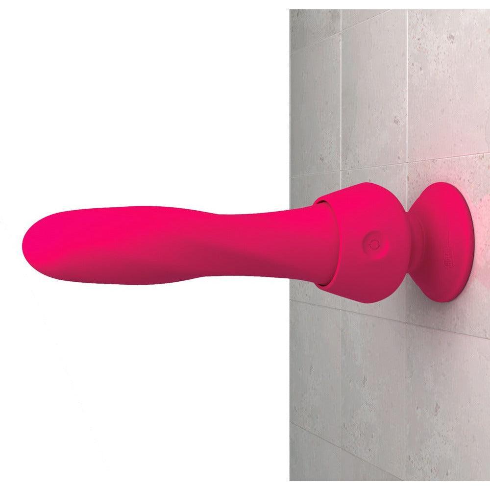 Vibrator "Wall banger deluxe" - abnehmbarer Saugfuss & Fernbedienung 19 cm (pink) - loveiu.ch