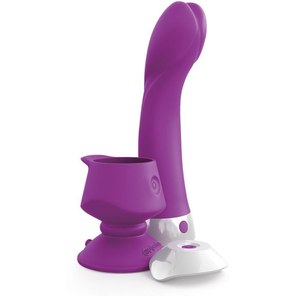 G-Punkt Vibrator "Wall banger G" - abnehmbarer Saugfuss & Fernbedienung 19.3 cm (lila) - loveiu.ch