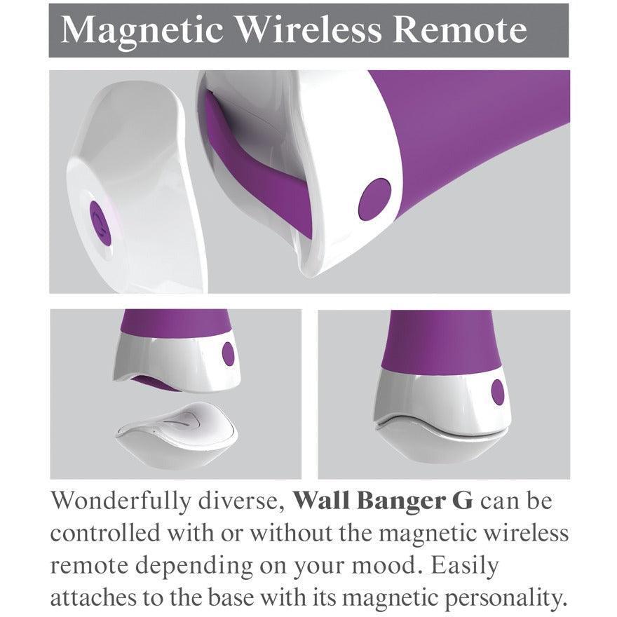 G-Punkt Vibrator "Wall banger G" - abnehmbarer Saugfuss & Fernbedienung 19.3 cm (lila) - loveiu.ch