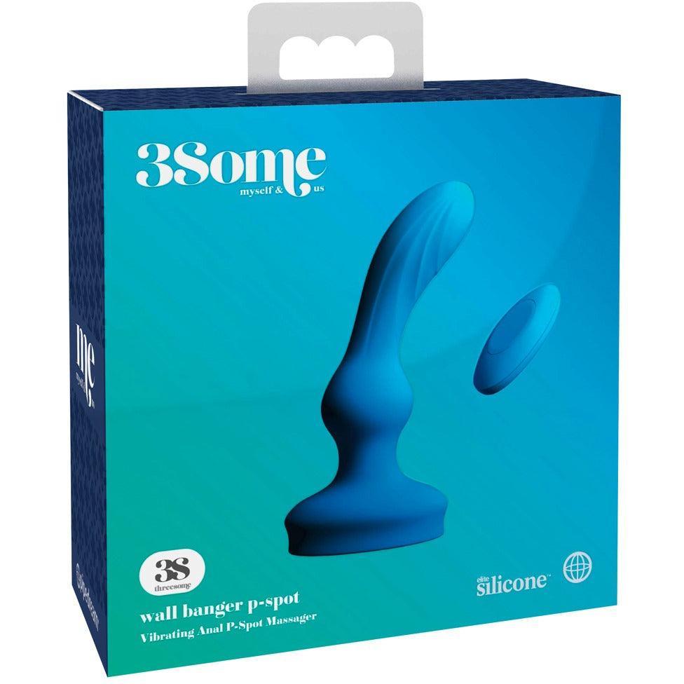 P-Punkt Vibrator "Wall Banger P-Spot" - mit abnehmbaren Saugfuss & Fernbedienung 14.2 cm (blau) - loveiu.ch