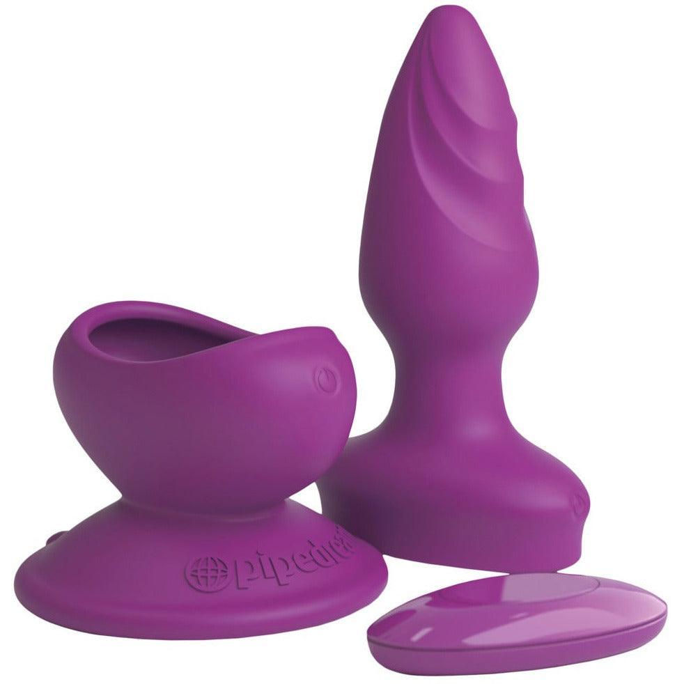 Analplug "Wall Banger Plug" - abnehmbarer Saugfuss & Fernbedienung Ø 3.8 cm (lila) - loveiu.ch