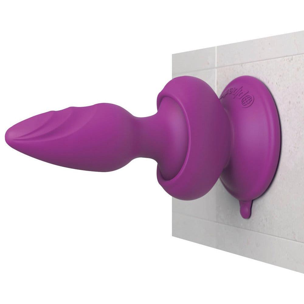 Analplug "Wall Banger Plug" - abnehmbarer Saugfuss & Fernbedienung Ø 3.8 cm (lila) - loveiu.ch
