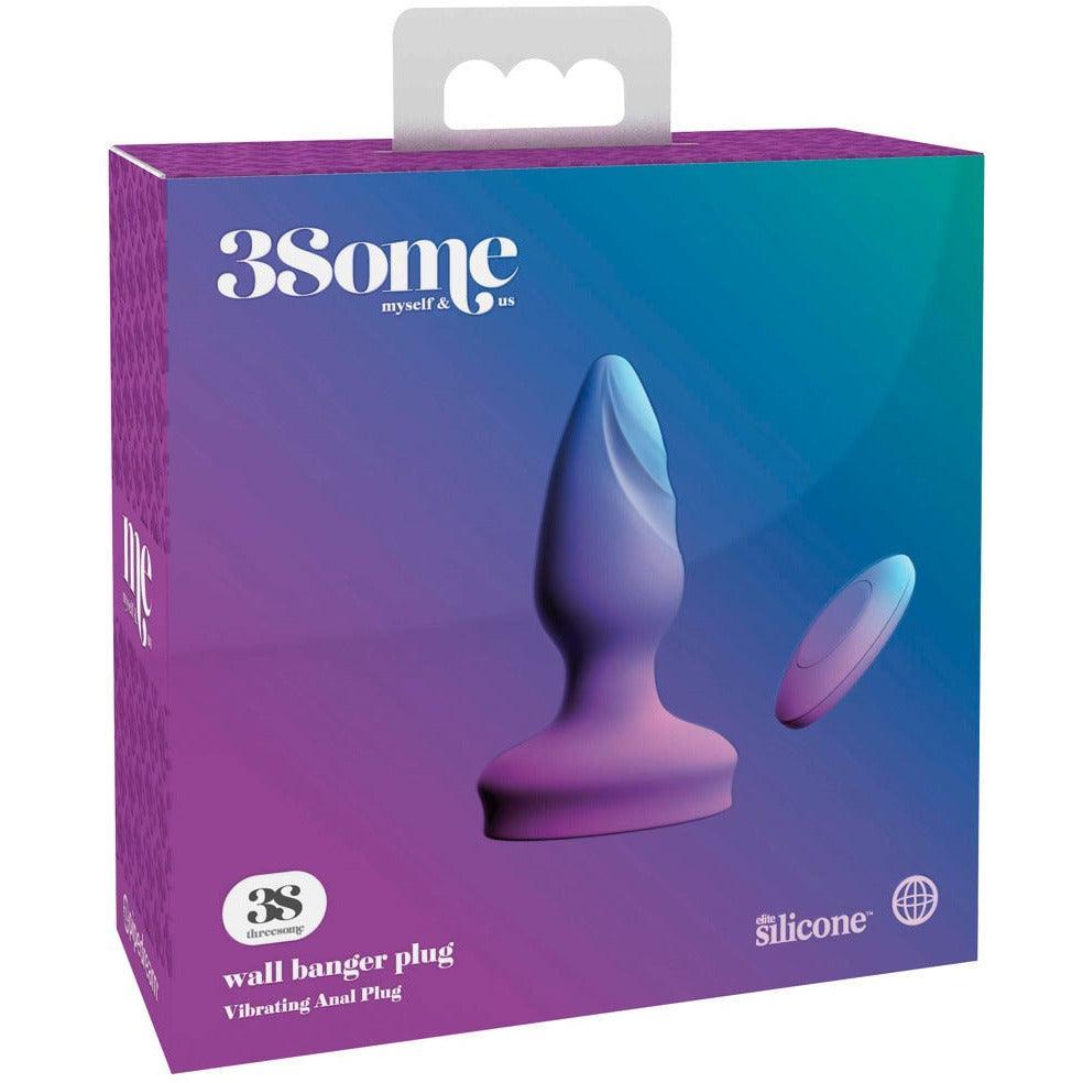 Analplug "Wall Banger Plug" - abnehmbarer Saugfuss & Fernbedienung Ø 3.8 cm (lila) - loveiu.ch