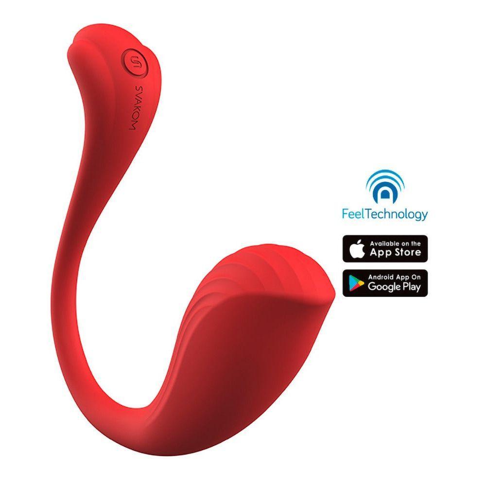 Vibrator "Vibro Ei Phoenix Neo" aus Silikon - per App steuerbar 10.8 cm (rot) - loveiu.ch
