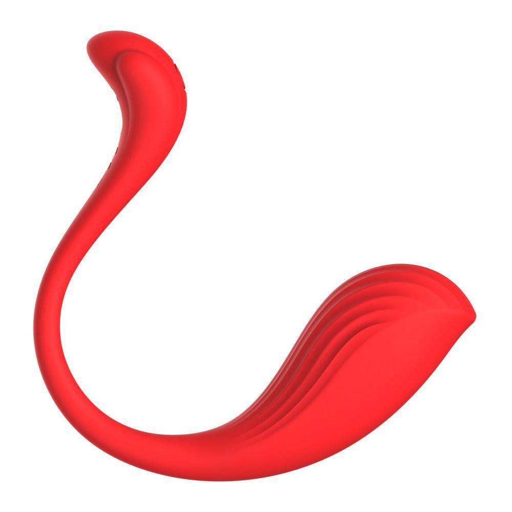 Vibrator "Vibro Ei Phoenix Neo" aus Silikon - per App steuerbar 10.8 cm (rot) - loveiu.ch