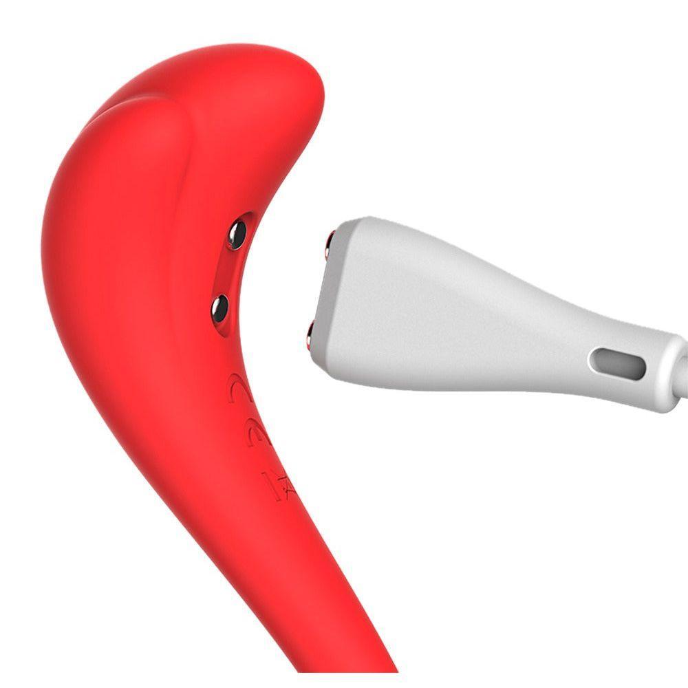 Vibrator "Vibro Ei Phoenix Neo" aus Silikon - per App steuerbar 10.8 cm (rot) - loveiu.ch