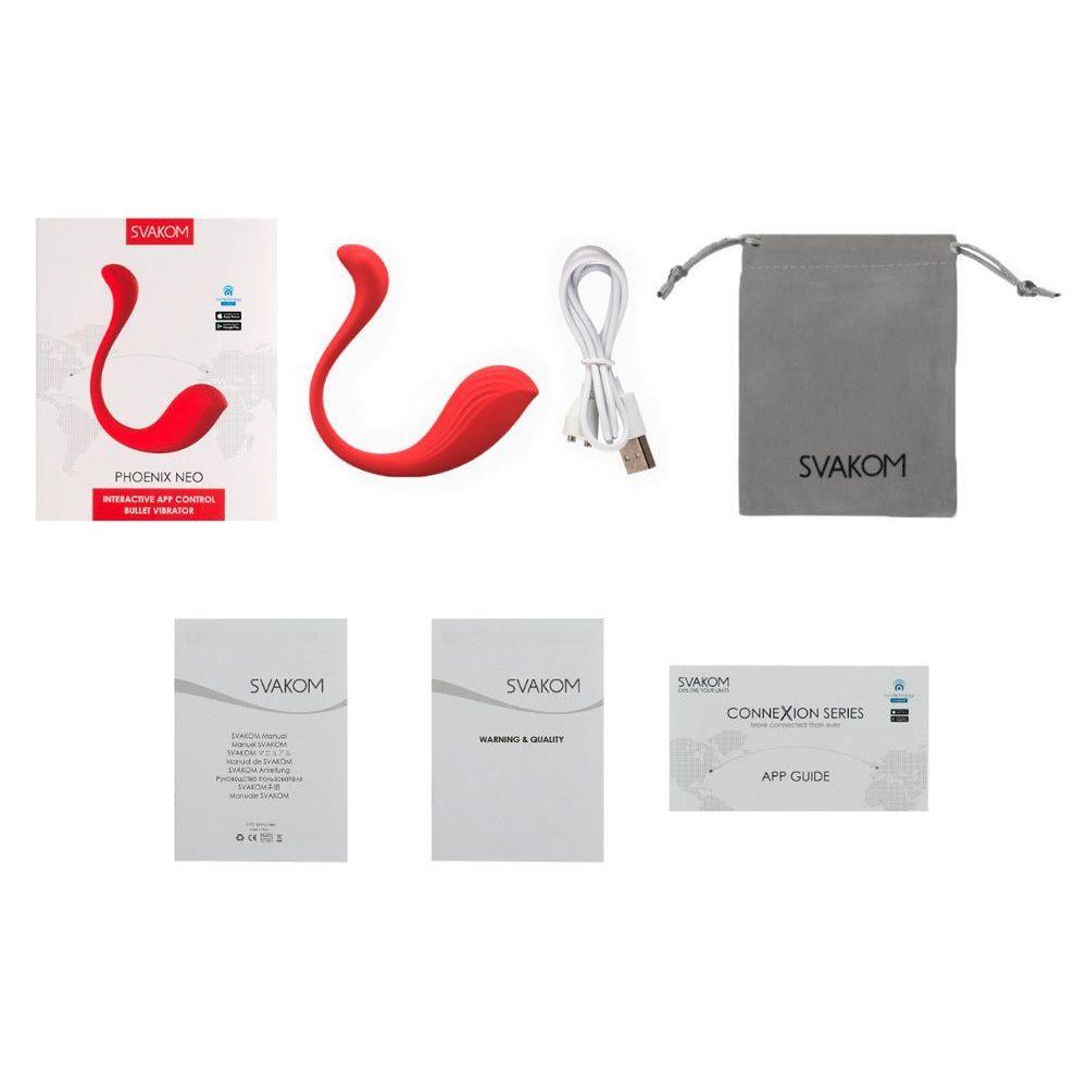 Vibrator "Vibro Ei Phoenix Neo" aus Silikon - per App steuerbar 10.8 cm (rot) - loveiu.ch